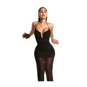 Mesh With U Halter Top by Naked Wardrobe